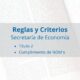Reglas Secretaría de Economía